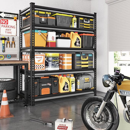 48" W Garage Shelving Heavy Duty, 3000LBS Loads Adjustable Garage Storage - Image 2