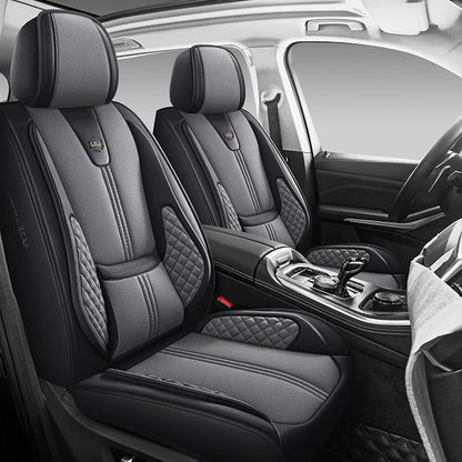 Car Seat Covers Full Set, Easy Install Luxury Leather Automotive Seat Covers by L.D.J+DESIGN+TIDE+PLAY
