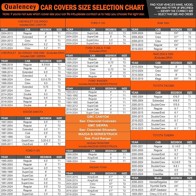Truck Car Cover Waterproof All Weather Full Outdoor Pickup Car Cover Rain UV - Image 4