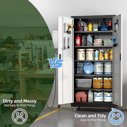 71"H×32"W×16"D Garage Storage Cabinet - Image 6
