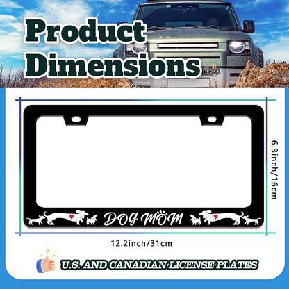 Dog Mom License Plate Frame Cute Animal License Plate Holder - Image 3