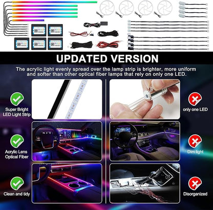 Dreamcolor Acrylic Interior Car LED Strip Light - Image 5