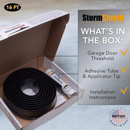 Storm Shield® 16’ Garage Door Seal Threshold Strip - Image 4