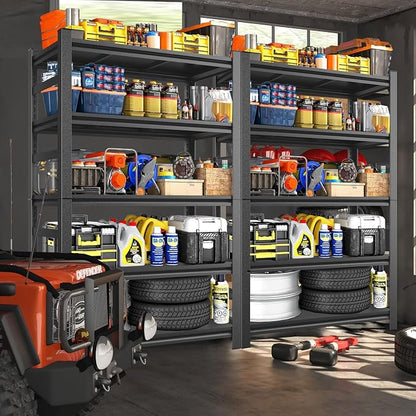 87" H Garage Shelving 3000LBS Capacity Heavy Duty Storage Shelves, Adjustable 5 - Image 6