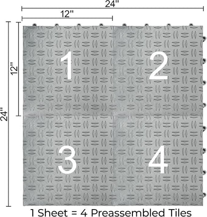 Big Floors GarageTrac Diamond, Interlocking Non-Slip Garage Flooring Tile - Image 2