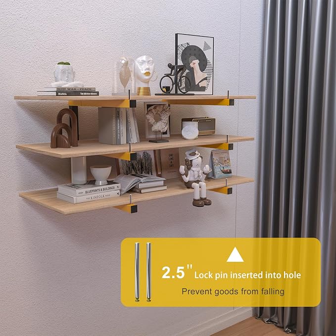 2 PACK Lumber Storage Rack Wall Mount Wood Organizer Storage Racks Heavy Duty - Image 6