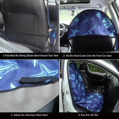 Car Seat Cover Protector Front Seats, - Image 4