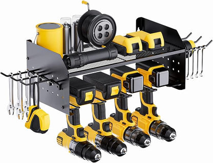 TRZZ Power Tool Organizer Wall Mount, 2-Tier Cordless Drill Rack by TRZZ