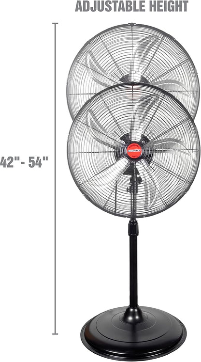 OEMTOOLS OEM24871 20" Oscillating Pedestal Fan, Adjustable Height - Image 3