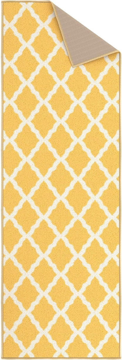 Ottomanson Hallway Runner Rug 20" x 59" Non Slip Trellis Area Rugs Easy to - Image 7
