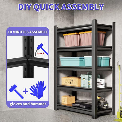 Garage Shelving Unit Rustproof 72" H3000bls Heavy Duty Storage Shelves Easy - Image 5