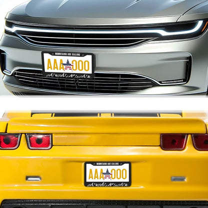 License Plate Frames Black and White License Plate Frame Holder Mountains are - Image 8