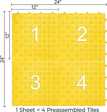 Big Floors GarageTrac Diamond, Interlocking Non-Slip Garage Flooring Tile - Image 2