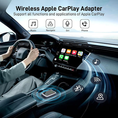 Wireless CarPlay Adapter for iPhone, Upgraded 5.8GHz Carplay Wireless Adapter - Image 2
