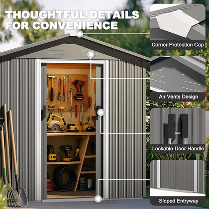 Nuu Garden 6 x 4 FT Outdoor Storage Shed - Image 5
