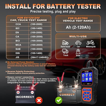 BT60 Pro Acclope Car Battery Tester - Image 3