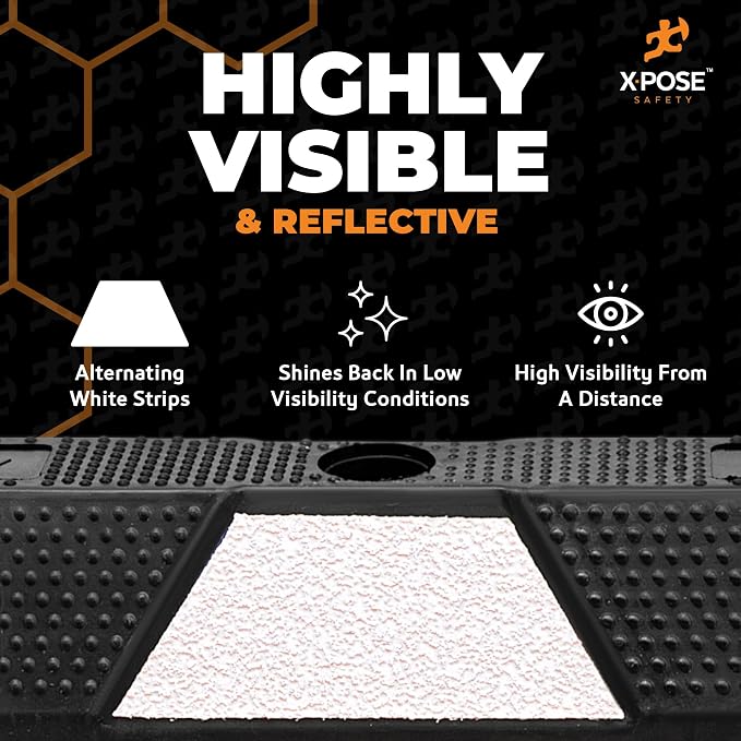 Xpose Safety 72" Heavy Duty Rubber Parking Stopper – Bulk Half Pallet 24 Pack - Image 4