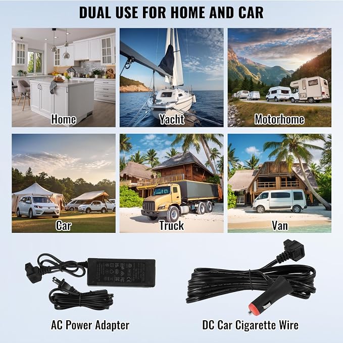 VEVOR NLS35, 12 Volt Car Refrigerator Fridge, 25Liter Dual Zone Portable Freezer - Image 6
