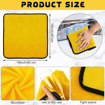 Tallew 24 Pcs Microfiber Towels 16 Inch x 16 Inch Microfiber Cloth Car Drying - Image 2