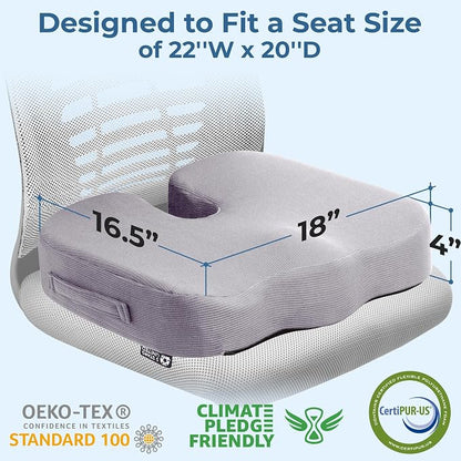5 STARS UNITED Seat Cushion for Tailbone Pain Relief – Large Memory Foam - Image 5