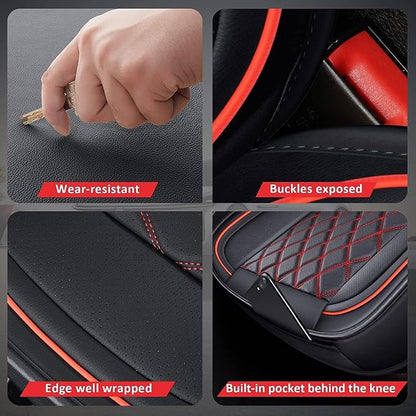 MIROZO Ram Seat Covers Full Set, Faux Leather Truck Seat Covers Compatible - Image 8