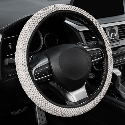 alpmosn Elastic Stretch Steering Wheel Cover, Breathable Microfiber Ice Silk by alpmosn
