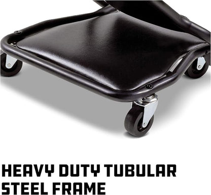 Powerbuilt 42-Inch Triplex Folding Creeper, Rolling Seat, and Brake Stool - Image 6