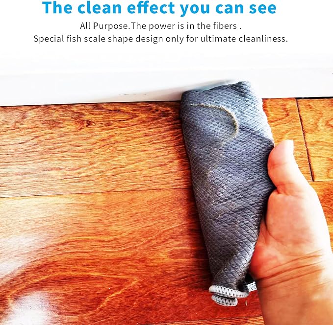Easy Clean Fish Scale Nanoscale Cleaning Cloth, Streak Free Microfiber Glass - Image 8