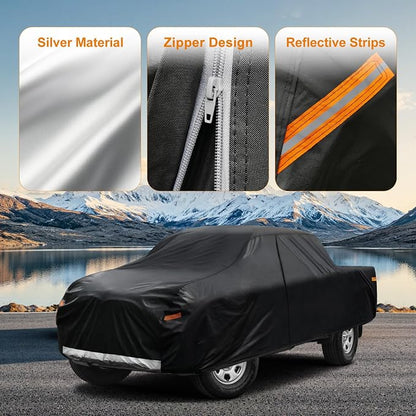 Kayme Truck Cover Custom Fit Dodge Ram 1500 Quad Cab Long Bed. Full Exterior - Image 3