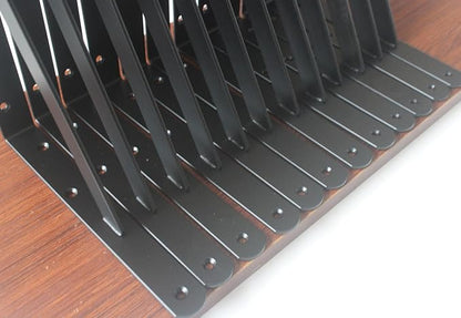 6 Pack L10 x H 8" Black Heavy Duty Shelf Brackets - Image 5