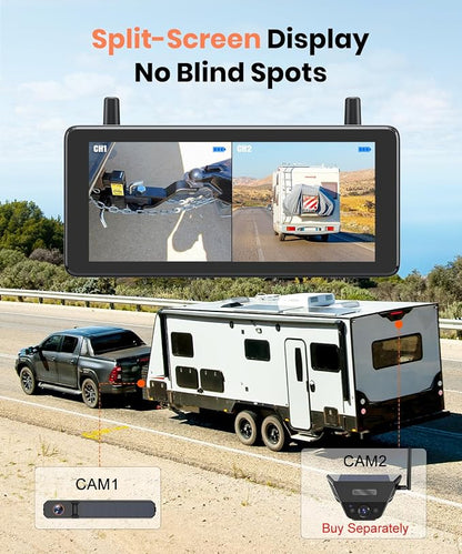 AUTO-VOX 7.2" DVR Portable Solar Wireless Backup Camera:HD 1080P 2 Min Quick - Image 6
