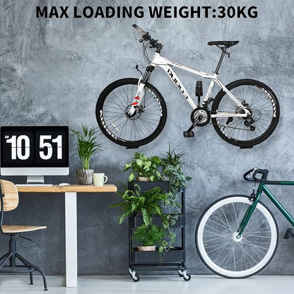 Bike Wall Mount, Horizontal Indoor Storage Bike Hook Rack - Image 5
