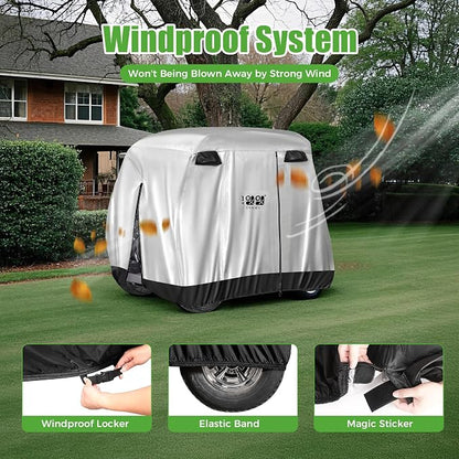 10L0L 4 Passenger Golf Cart Cover - Image 4