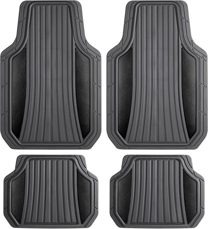 Motor Trend ChromeTech Car Floor Mats Full Set by MotorTrend