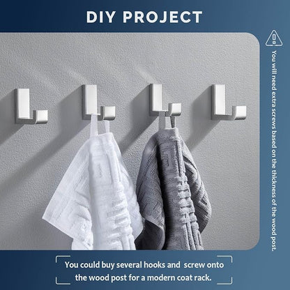 Angle Simple Towel Hooks, SUS 304 Stainless Steel Robe Coat Hooks - Image 4