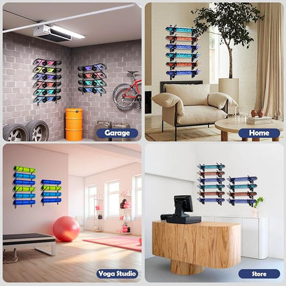 Skateboard Rack Wall Mount – Skateboard Wall Hanger, Snowboard Display Wall - Image 2