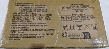 VEVOR Carport Replacement Canopy Cover 10 x 20 ft, Garage Top Tent Shelter Tarp - Image 16
