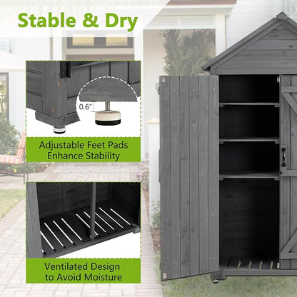 39.56"x 22.04"x 68.89" Outdoor Storage Cabinet - Image 4