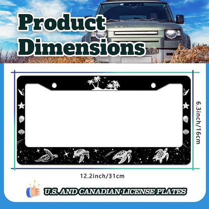 Turtle License Plate Frame Beach Shell Animal License Plate Holder - Image 3