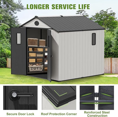 COOS BAY Resin Outdoor Storage Shed - Image 2