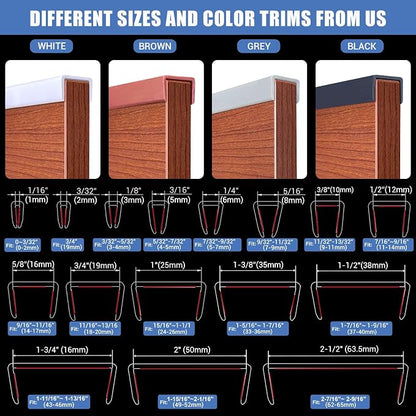 Rubber Edge Trim, Flexible Self Adhesive U Shaped Edge Banding, Edge Guards - Image 7