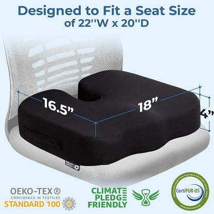 5 STARS UNITED Seat Cushion for Tailbone Pain Relief – Large Memory Foam - Image 5