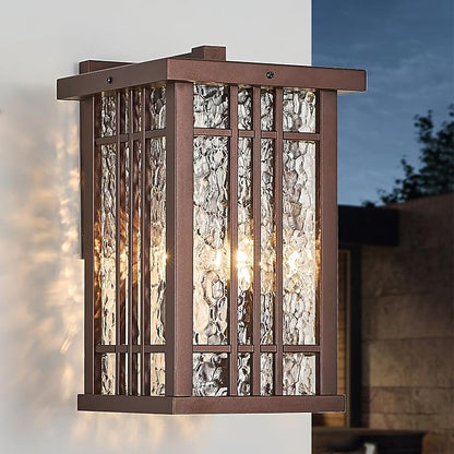 2-Light Outdoor Wall Light E26 Base Metal Frame by ROSYSKY