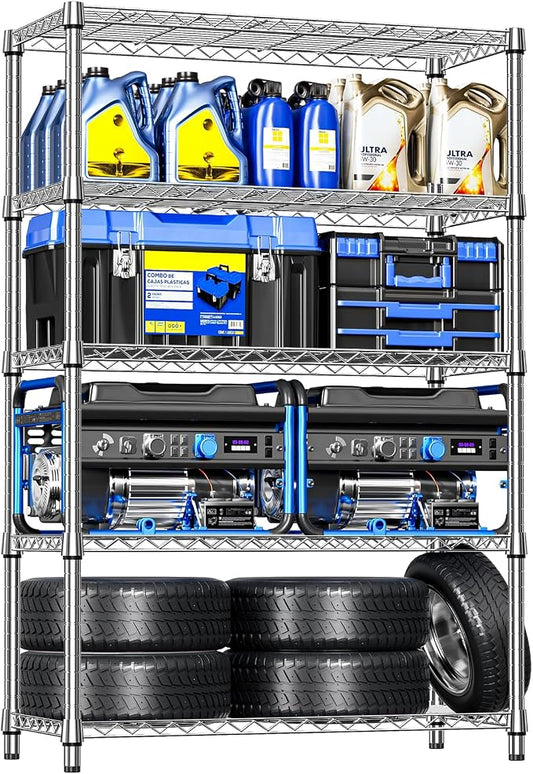 IZEUK 5 Tiers Garage Shelving Wide Storage Shelves Metal Shelves Heavy Duty by Unknown