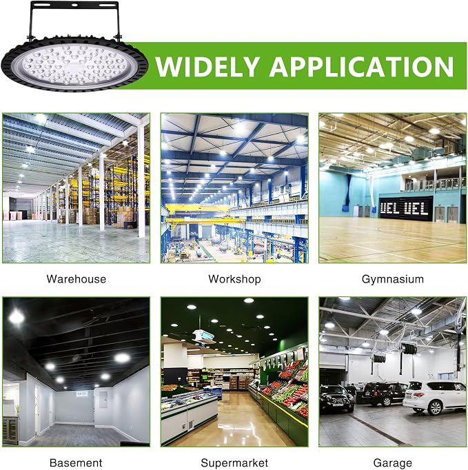 Viugreum 10 Pack 200W UFO LED High Bay Light, 20000LM 6500K Daylight White LED - Image 8