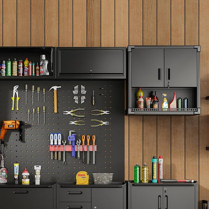 Metal Tool Cabinet, Garage Storage Cabinet System, Wall Cabinet & Locking - Image 2