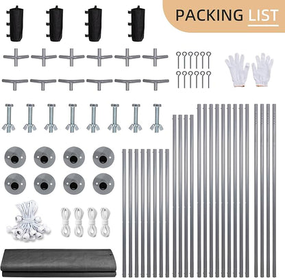 JY QAQA Carport, 12x20 FT Heavy Duty Carport - Image 4