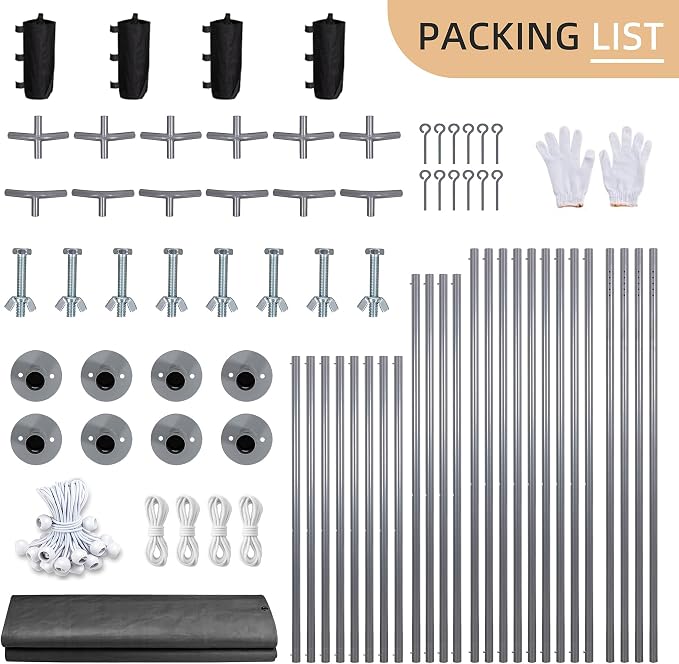 JY QAQA Carport, 12x20 FT Heavy Duty Carport - Image 6