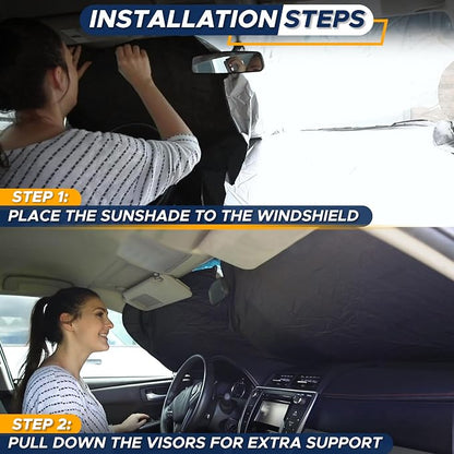 EcoNour Car Windshield Sunshade | Blocks 99% Heat & Keeps Interior Cool | - Image 9