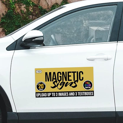 2-Pack, 30 mil Customized Vinyl Car Magnets, Personalized Magnetic Sheets - Image 9